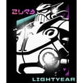 thumbnail image 2 of Men's Lightyear Emperor Zurg Paint Splatter Poster Pull Over Hoodie Black X Large, 2 of 4