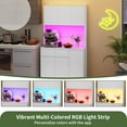 thumbnail image 3 of Uforic 70.9" Kitchen Pantry Cabinet with LED Lights & Power Outlets, Pantry Storage Cabinet, White, 3 of 8
