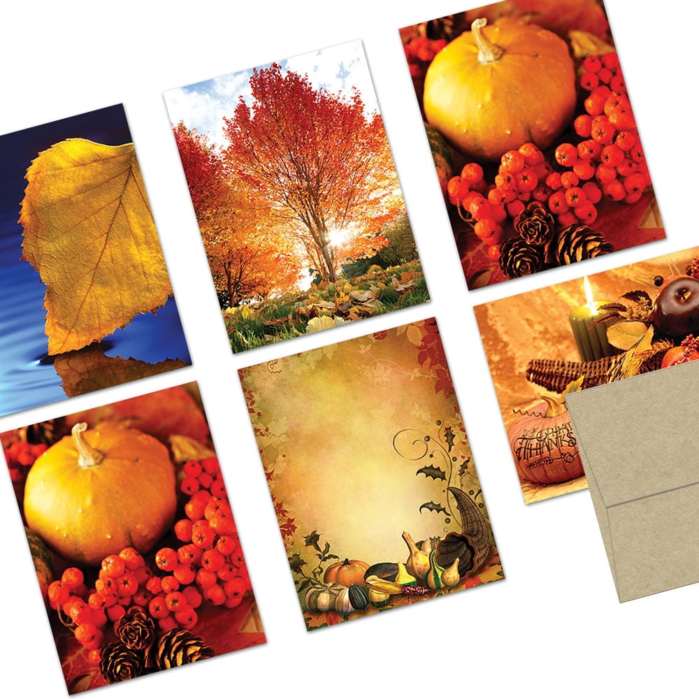 72 Thanksgiving Note Cards - A Bountiful Thanksgiving - 6 ...