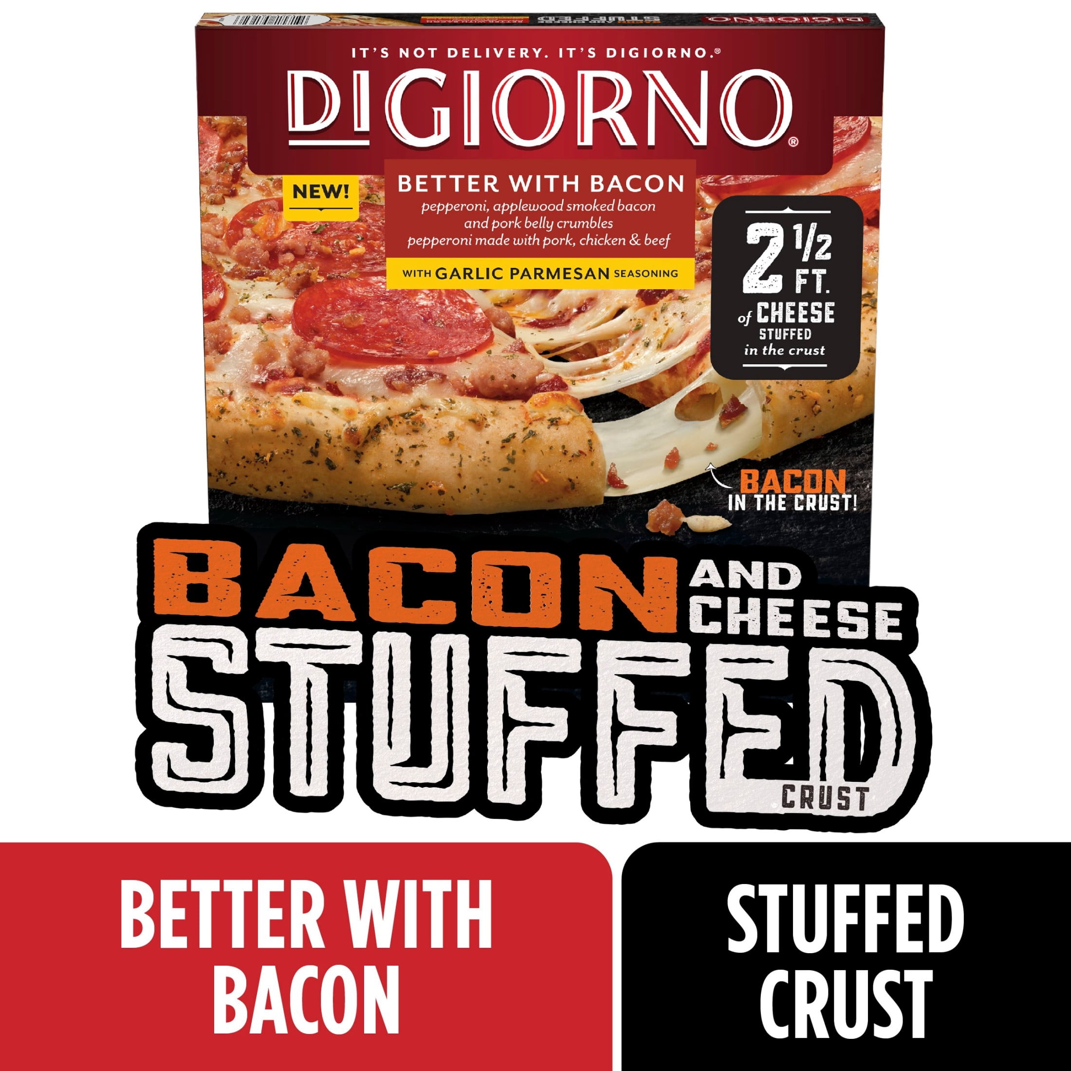 DiGiorno Frozen Pizza, Stuffed Crust Cheese and Bacon Meat Pizza