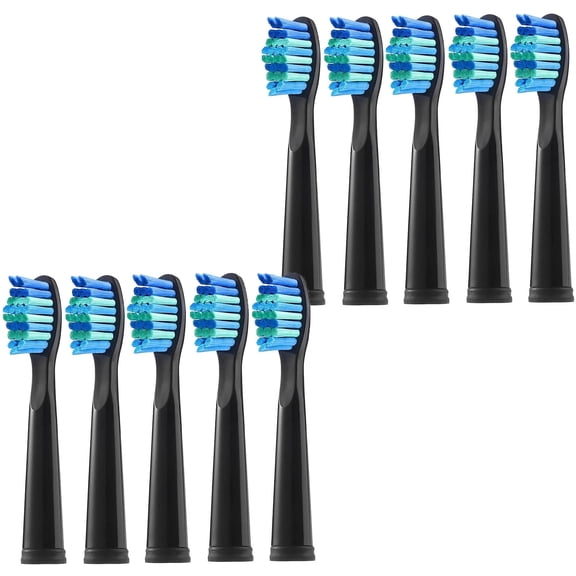 10 electric toothbrush replacement heads compatible with Fairywill toothbrush heads, compatible with FW-507/508/551/515/917/959/2011, FW-D1/D3/D7/D8, medium size