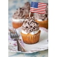 thumbnail image 4 of USA American Flag America Toothpick Flag, American Flags, 100 Pcs Cupcake Toppers Flag, Small Mini Stick Flags Picks Party Decoration Celebration Cocktail Food Bar Cake Flags, 4 of 5