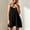 Black, variant on Morttic Women's Solid Color Crinkle Sleeveless Mini Dress – U-Neck Loose Fit Side Pockets Summer Beach Vacation Tank Dress Light Blue,S