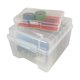 thumbnail image 4 of Juego de organizador de fotografías y manualidades, caja grande con 6 cajas de almacenamiento de plástico en el interior, transparente, 4 of 5