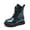 Blue, variant on kkdom Boys Girls Kids Combat Boots Unisex Black 9 Toddler