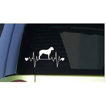 Bullmastiff heartbeat lifeline *I188* 8" wide Sticker decal
