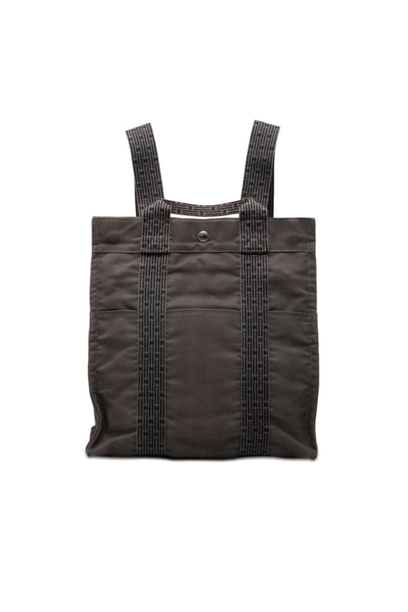 Pre-Owned Hermes Herline Ad MM Backpack/Handbag, 2-Way, Gray Canvas, Women's