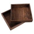 thumbnail image 2 of Miangastore Retro Wooden Jewelry Storage Tray for Home Use Dark Brown Lightweight and Durable 2 Pcs, 2 of 8