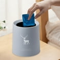 thumbnail image 3 of Deer Trash Can, Cute Animal Design Small Wastebasket for Desk, Bedroom & Office with "Put Trash Where It Belongs" Message, Decorative Bin Gray, 3 of 6