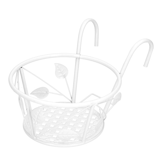 Panier Suspendu pour Fleurs Pot de Fleurs en Aneth Vert Succulente Contenants de Balcon Support Support pour Étagère Supports Robustes pour Rambarde