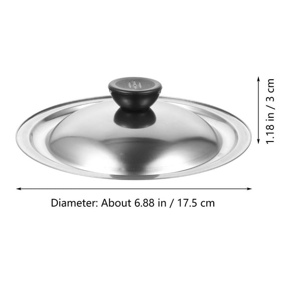 Yuangui Stainless Steel Pot Lid Cover with Knob Handle - 18cm