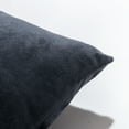 thumbnail image 5 of Flxxie Ultra Fluffy Soft Velvet Decorative Solid Color Throw Pillow Simple Euro Covers Cushion Case 1 Piece, 26" x 26", Charcoal Gray, 5 of 5