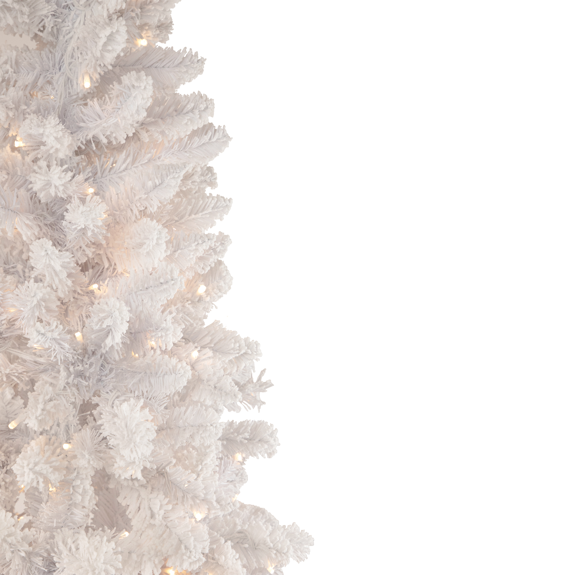 Northlight 6.5' Pre-Lit Medium Flocked Norway Pine Artificial Christmas Tree Warm White LED Lights