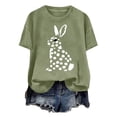 thumbnail image 5 of Ounisa Womens Short Sleeve Tees Crew Neck Easter Bunny Printed Soft Fabric Loose Fit 2026 Spring Summer Holiday Casual Daily Comfortable Trendy Basic Tops S-2XL, 5 of 7