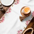 thumbnail image 2 of Easter Cotton Linen Table Runner for Dining Kitchen, Spring Floral Watercolor Easter Eggs Bunny Flower Bow Wedding Outdoor Party Tablerunners, Dresser Scarf Coffee Tablecloth Runners 13x108 Inches, 2 of 9