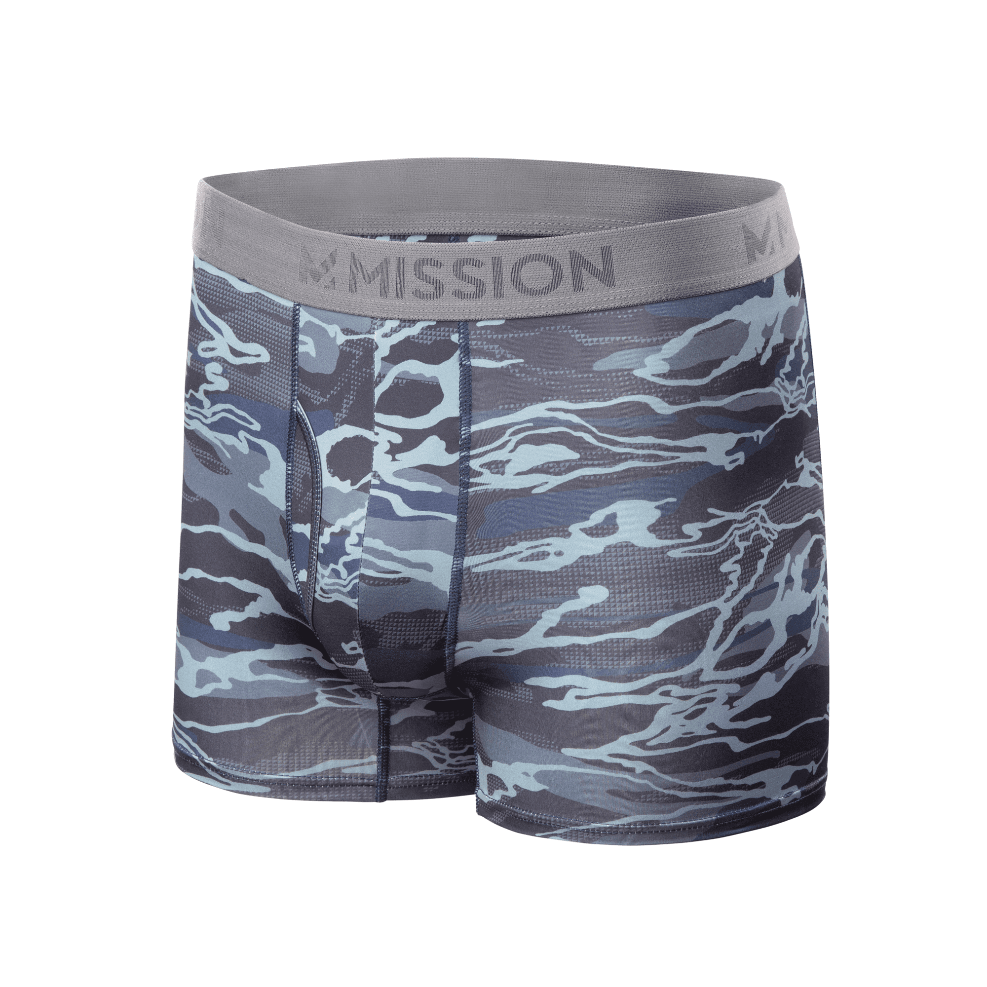 MISSION Men's Boxer Brief 5 Inch 2pk - Navy/Camo - MD