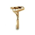 thumbnail image 4 of Rose Gold Plated Stainless Steel Crystal Musical Note Fashion Ring Women's Size 7, 4 of 5