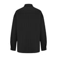 thumbnail image 4 of Fnooota Womens Button Down Shirts, Long Sleeve Solid Color Casual Fall Tops Black Size S, 4 of 5