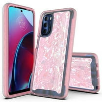 Motorola G Stylus 4G 2022 Case, Rosebono Hybrid Graphic Design Pattern Hard Back Pannel Cover Case For Moto G Stylus 4G 2022 (Pink Shell)