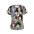 thumbnail image 5 of My Hero Academia Women's T Shirts Round Neck Short-Sleeve Soft T-Shirt Summer Casual Tee Tops 3D Printing Tee Shirt, 5 of 6
