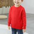 thumbnail image 4 of OGLCCG Boys Girls Crewneck Sweater Soft School Uniform Sweater for Kids Solid Color Winter Warm Pullover Tops 2-12 Years, 4 of 6