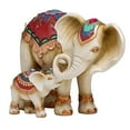 thumbnail image 2 of The Hamilton Collection Trunks of Love Mother and Child Elephant Statue Decor Figurine Set with Swarovski Crystals 8.5"-inches, 2 of 7