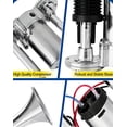 thumbnail image 5 of Train Air Horn for Truck Car, 12V/24V 600db Dual-Tone Electric Horn Kit with Air Compressor, Loud Dual Trumpet Horn for Trucks, Cars, Motorcycles, Boats, 5 of 7
