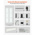 thumbnail image 5 of VEVOR Bifold Barn Door, 36" x 84", Frosted Glass Barn Door with Header Board and Hardware Kit Included, Space-Saving Design, Pre-Assembled Panels, Waterproof & Quiet, White, 5 of 9