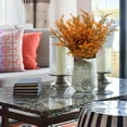 thumbnail image 3 of 20 Bundles Artificial Fall Flowers Outdoor Fall Decor Artificial Lavender Fake Plastic Plants UV Resistant Faux Plants Flowers Fall Autumn Thanksgiving Decorations Indoor Home Garden(Orange), 3 of 5