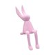 thumbnail image 2 of Figura de conejo sentado, adorno animal, moda, portátil, regalo creativo, decorativo Rosa, 2 of 9