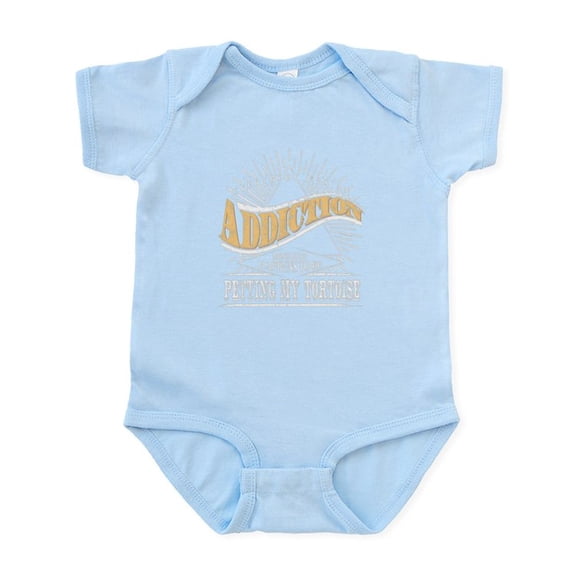 CafePress - Addiction Is Tortoise Shirt Gift Pet Tor Body Suit - Baby Light Bodysuit, Size Newborn - 24 Months