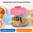 thumbnail image 2 of VOPOYO Cordless Electric Lunch Box for Kids, 2-in-1 Chill & Warm Heated Lunch Box with Ice Pack, Scheduled Heating, 5 Cup Capacity, Leak Proof, Removable Divider, for Girls Boys School Picnic, 2 of 8