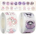 500pcs/Roll Cartoon Sanrio Stickers Kawaii Hello Kitty Kuromi Melody