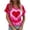 C-Watermelon Red141, variant on DHFJKG Womens Casual Short Sleeve V Neck T Shirt Tie Dye Heart Printed Soft Everyday Basic Tee Top For Ladies Comfort Fit Stylish Tops
