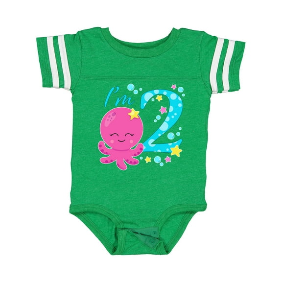 Inktastic I'm Two- cute octopus birthday Boys or Girls Baby Bodysuit
