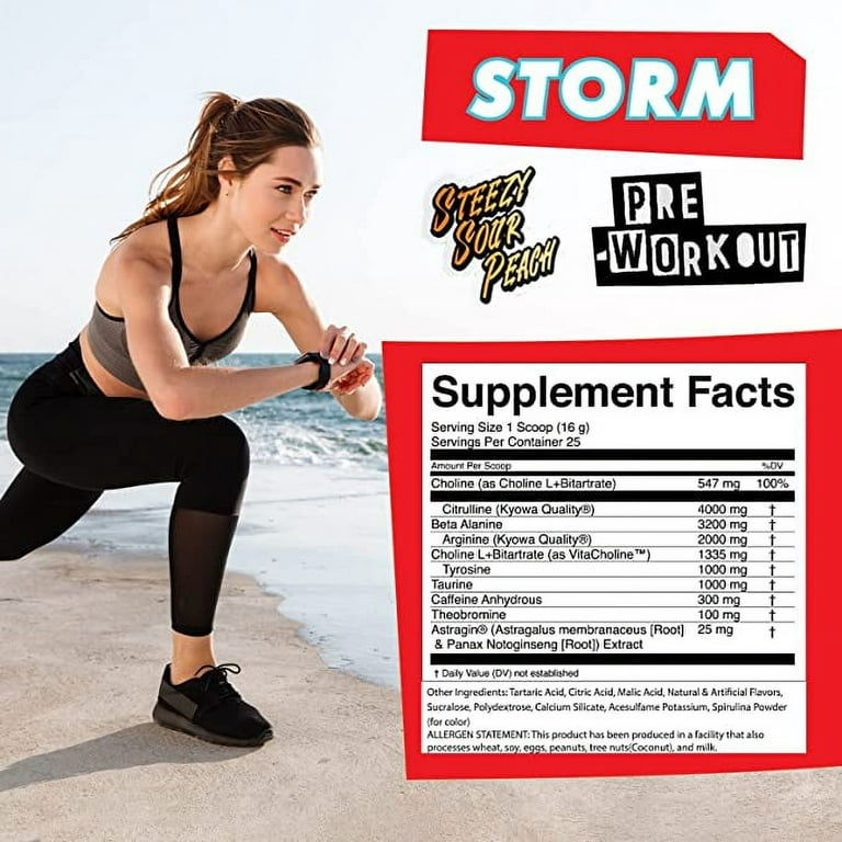 Storm Pre-Workout, Enhanced Focus & Increased Performance - FREE SHAKER,  NEW!