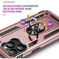 thumbnail image 3 of Entronix Case Designed for Apple iPhone 16 Pro Heavy Duty Case with Built-in Kickstand, Dual Layer Protection with Rotating Holder Ring, Sturdy Case for Apple iPhone 16 Pro, Pink, 3 of 5