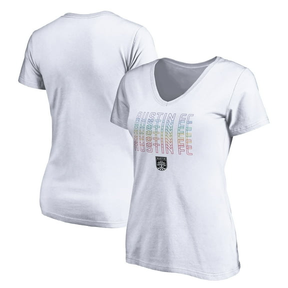Women's White Austin FC City Pride V-Neck T-Shirt