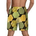 thumbnail image 4 of Balery Bee honey Mens Swim Trunks Swim Shorts for Men Quick Dry Inseam Beach Shorts with Compression Liner Pocket-XX-Large, 4 of 9