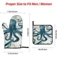 thumbnail image 2 of Octopus Oven Mitts Pot Holders Set of 4, Kitchen Gloves Potholders Heat Resistant for Chef Baking Cooking Grilling BBQ, 2 of 6