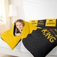 thumbnail image 4 of Homewish Queen And King Bedding Comforter Set,Princess Crown Twin Comforter Sets,Yellow Black Bedding Set For Girl Kids,Ultra Soft Home Decor Reversible,2-Piece, 4 of 8