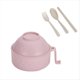 thumbnail image 1 of Juego de Cocina con para Ramen, Cuenco para Fideos Instantáneos con Paja de Trigo y Asas, Color Rosa, 1 of 5