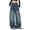 Navy, variant on Coerni Girl's Elastic Waist Jean Cargo Pants Baggy Wide Leg Flap Pocket Denim Pants Girls Barrel Leg Jeans for Kids Softball Clothes