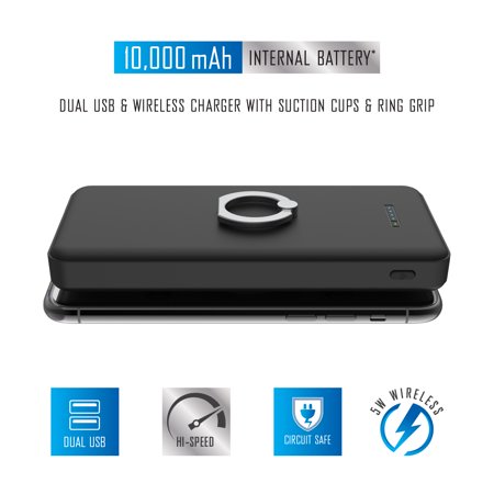 TZUMI POCKET JUICE WIRELESS PLUS – 3-IN-1 PORTABLE POWER PACK WITH HIGH-SPEED WIRELESS CHARGING
