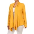 thumbnail image 2 of Women's Plus Size Long Sleeves Loose Fit Solid Open Cardigan, 2 of 4