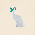thumbnail image 4 of Inktastic Ovarian Cancer Pcos Teal Ribbon Awareness Boys or Girls Baby T-Shirt, 4 of 5