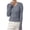 Grey, variant on ManxiVoo Women's V-Neck Ribbed Knit Sweater Slim Fit Winter Soft Stretch Comfortable Versatile Layering Top L Size Beige
