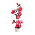 thumbnail image 2 of Potted Silk Fake Flowers Tabletop Decor, Small Artificial Plants Indoor with Adjustable Branches&Ceramic Pot for Tea Living Room Study Desk Home Decor, 2 of 6
