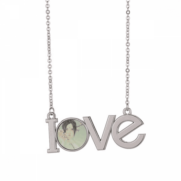 Peach Blossom Beauty Chinese Watercolor Love Necklace Pendant