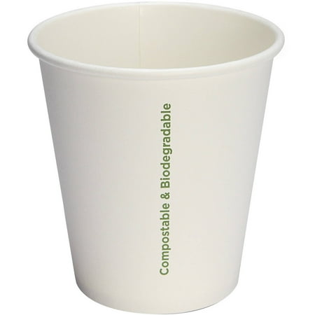 Fits 10 Ounce Cups - Genuine Joe Compostable Paper Cups, 10 oz, 1000 count, GJO10214CT